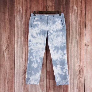 Nili Lotan Womens Size 4 Blue White Tie Dye East Hampton Straight Leg Pants USA